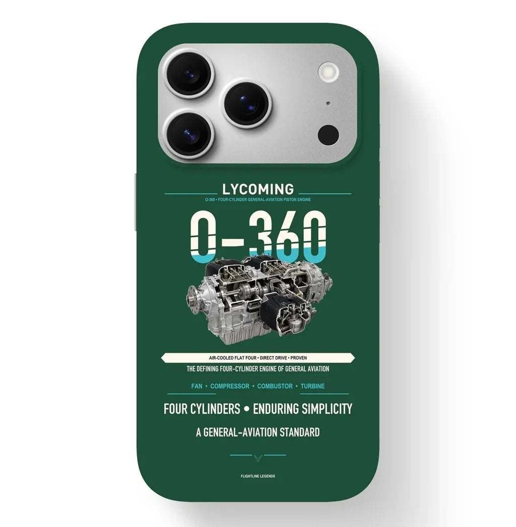 O-360 Case design on dark green iphone case