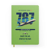 Thumbnail for Boeing 787-9 Dreamliner design on light green notebook