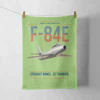 Thumbnail for F-84E Thunderjet design on light green towel