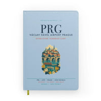 Thumbnail for Václav Havel Airport Prague (PRG) design on light blue notebook
