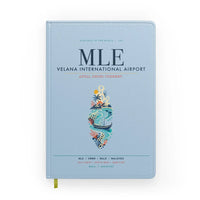 Thumbnail for Velana International Airport Malé (MLE) design on light blue notebook
