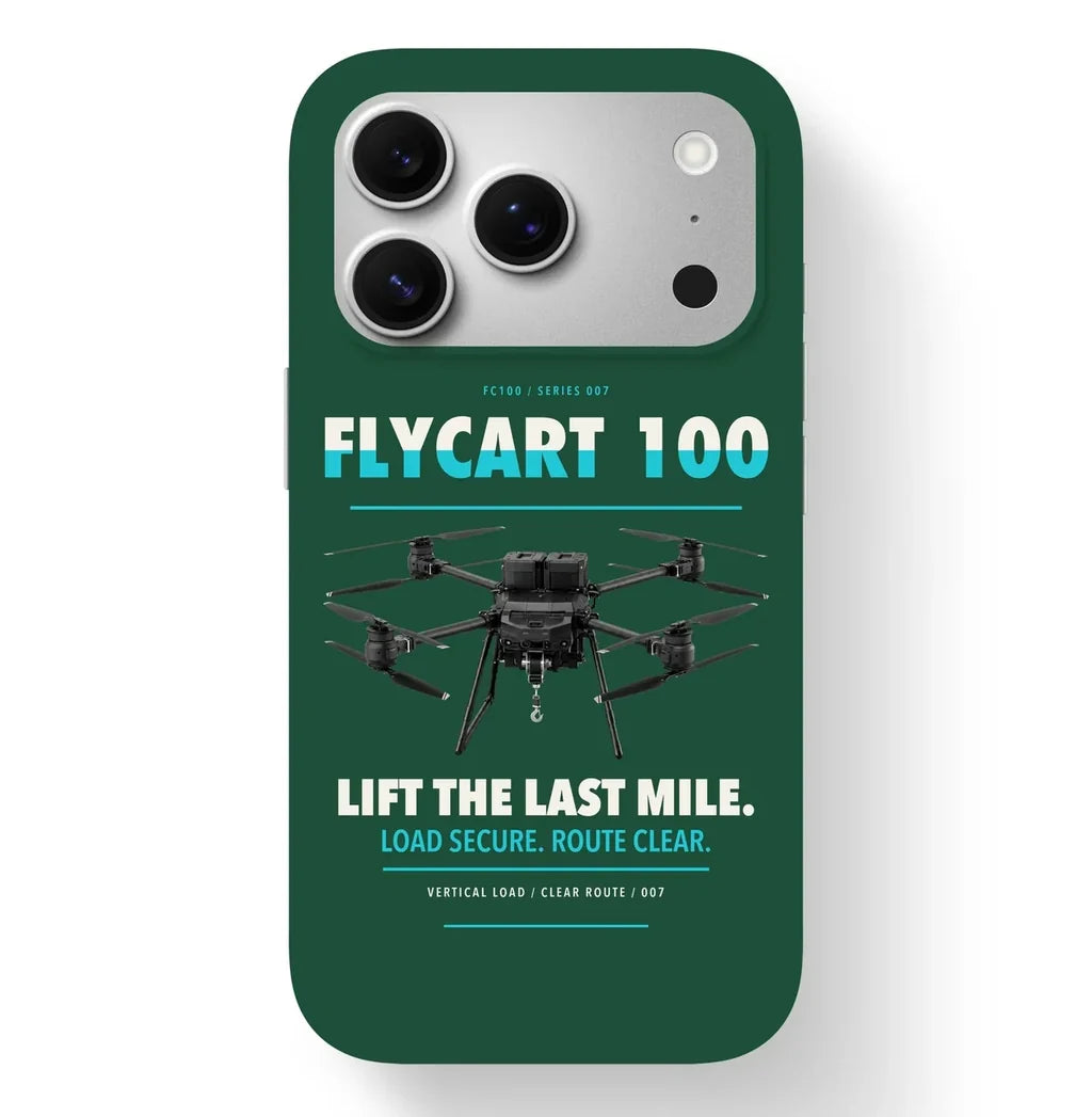 DJI FlyCart 100 Case design on dark green iphone case