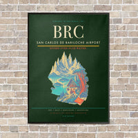 Thumbnail for San Carlos de Bariloche Airport BRC - Canvas Framed - Dark Green
