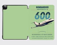 Thumbnail for Bombardier Challenger 600 design on light green ipad tablet case