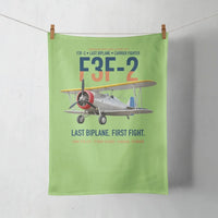 Thumbnail for F3F-2 Last Biplane First Fight design on light green towel