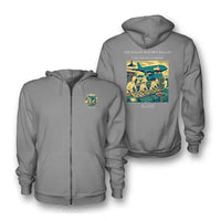Thumbnail for VINTAGE G4374 - The Flight Kitchen Ballet - Premium Zipped Hoodie design on gray