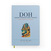 Thumbnail for Doha Hamad International Airport (DOH) design on light blue notebook