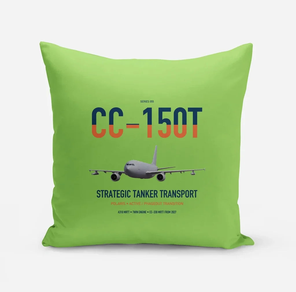 Airbus CC-150T Polaris design on light green pillow