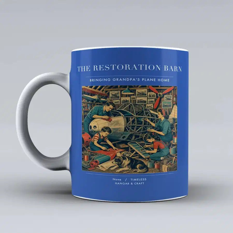 VINTAGE G4143 - The Restoration Barn - Ceramic Mug design on blue