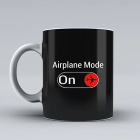 Airplane Mode On Ceramic White Mugs