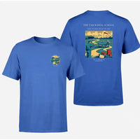 Thumbnail for VINTAGE G4178 - The Tailwheel School - Double-Side T-Shirt design on blue double side t shirt