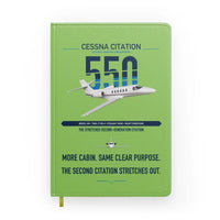 Thumbnail for Cessna Citation 550 - Citation II design on light green notebook