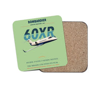 Thumbnail for Bombardier Learjet 60XR design on light green 1 piece coaster