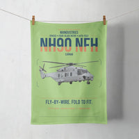 Thumbnail for NHIndustries NH90 NFH Caïman design on light green towel