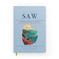 Thumbnail for Istanbul Sabiha Gokcen International Airport (SAW) design on light blue notebook