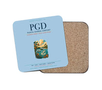 Thumbnail for Punta Gorda Airport (PGD) design on light blue 1 piece coaster