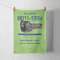 Thumbnail for RB211-535E4 design on light green towel