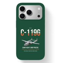 Thumbnail for C-119G Flying Boxcar design on dark green magsafe iphone case, for iPhone 17 Pro