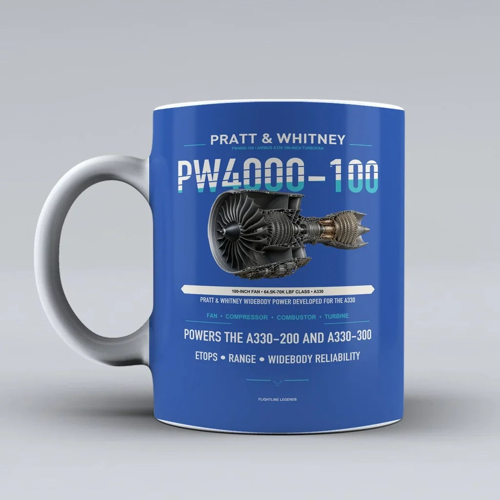 Mug design on blue pw4000 100