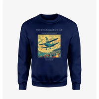 Thumbnail for VINTAGE G4157 - The Wingwalker's Wave - Designed Sweatshirts design on navyblue