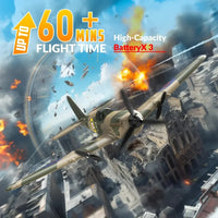 Thumbnail for 3CH RC Spitfire Plane RTF (2.4GHz, 6-Axis Gyro, Easy Fly) - view 11