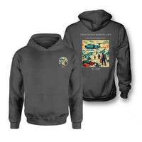 Thumbnail for VINTAGE G4287 - The Powder Morning Lift - Double-Side Hoodie design on darkgray double side
