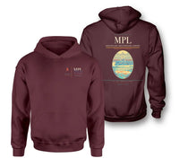 Thumbnail for Montpellier–Méditerranée Airport (MPL) design on dark red double-side hoodie