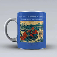 Thumbnail for VINTAGE G4281 - The Snowshoe Rescue - Ceramic Mug design on blue
