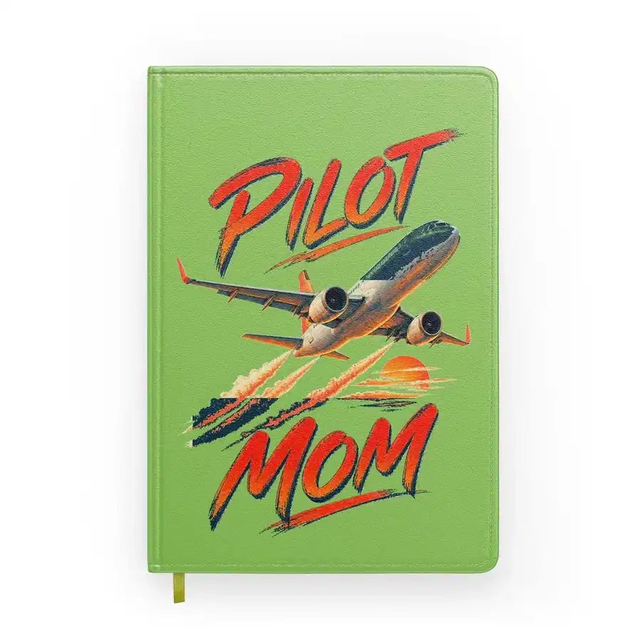 Pilot Mom design on light green notebook