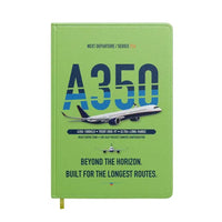 Thumbnail for Airbus A350-1000ULR design on light green notebook