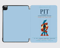 Thumbnail for Pittsburgh International Airport (PIT) design on light blue ipad tablet case