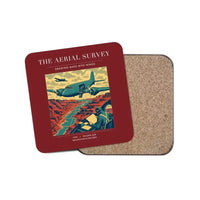 Thumbnail for The Aerial Survey - Designed Coasters design on dark red 1-piece