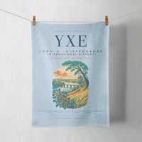 Thumbnail for Saskatoon John G. Diefenbaker International Airport (YXE) design on light blue towel