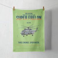 Thumbnail for Sud Aviation SA 321G Super Frelon design on light green towel