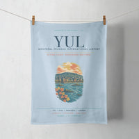 Thumbnail for Montréal–Trudeau International Airport (YUL) design on light blue towel