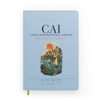 Thumbnail for Cairo International Airport (CAI) design on light blue notebook