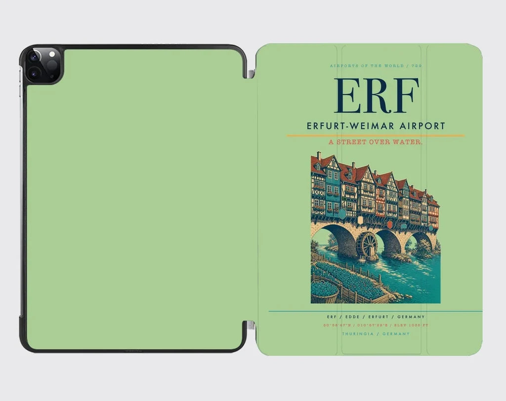 Erfurt-Weimar Airport (ERF) design on light green ipad tablet case