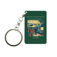 Thumbnail for VINTAGE G4522 - The Ration Queue By The Field - Designed Key Chain design on darkgreen