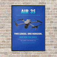 Thumbnail for DJI Air 3S vertical canvas print - framed - blue background
