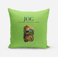 Thumbnail for Yogyakarta International Airport (JOG) design on light green pillow