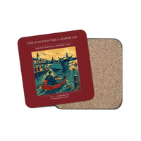 Thumbnail for The Postmaster's Rowboat - Designed Coasters design on dark red 1-piece