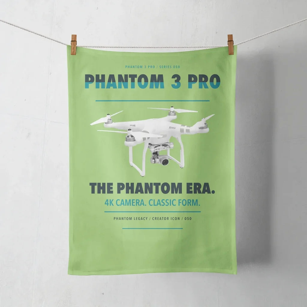 DJI Phantom 3 Professional design on light green towel