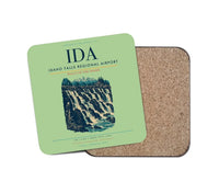 Thumbnail for Idaho Falls Regional Airport (IDA) design on light green 1 piece coaster