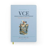 Thumbnail for Venice Marco Polo Airport (VCE) design on light blue notebook