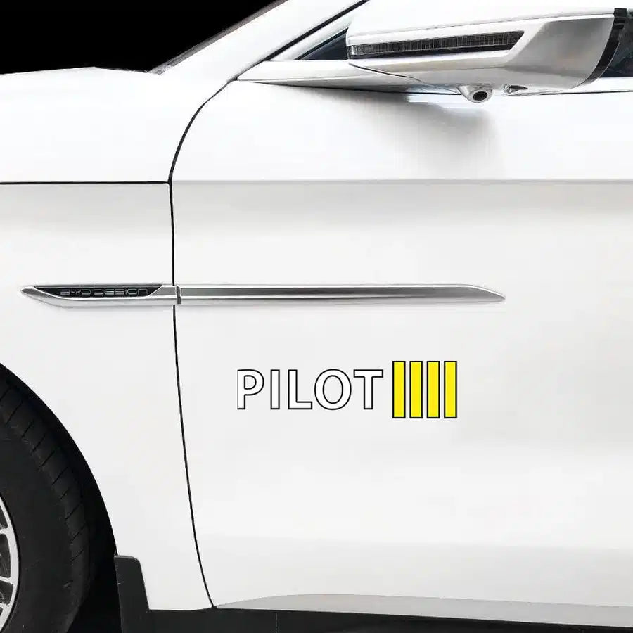 Pilot & Stripes Car Sticker - view 4