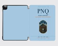 Thumbnail for Pune Airport (PNQ) design on light blue ipad tablet case