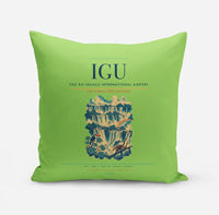 Thumbnail for Foz do Iguaçu International Airport (IGU) design on light green pillow