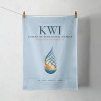 Thumbnail for Kuwait International Airport (KWI) design on light blue towel