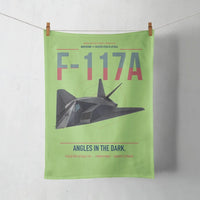 Thumbnail for F-117A Nighthawk design on light green towel