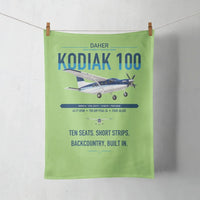 Thumbnail for Daher Kodiak 100 Series III design on light green towel